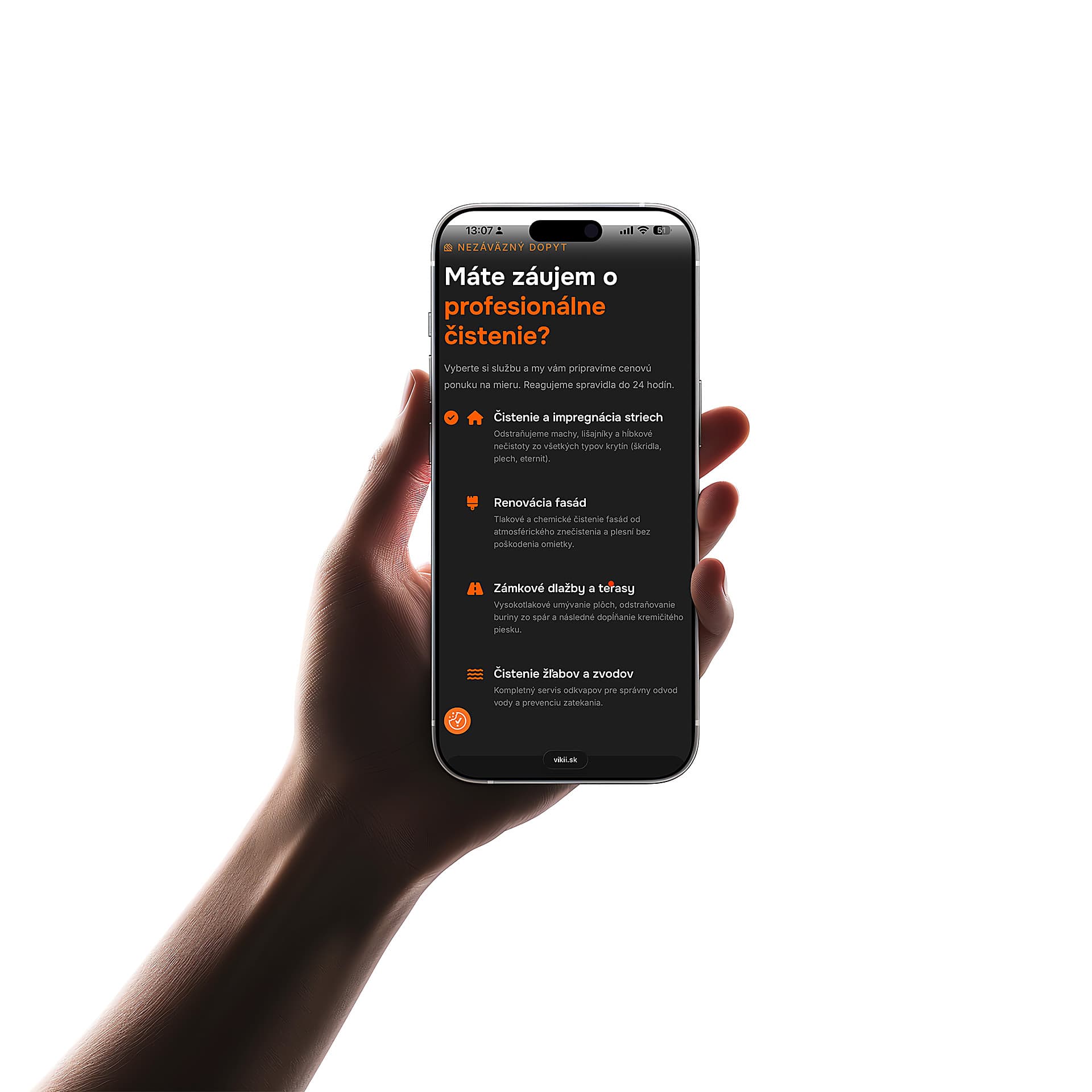 Web vikii.sk na mobile